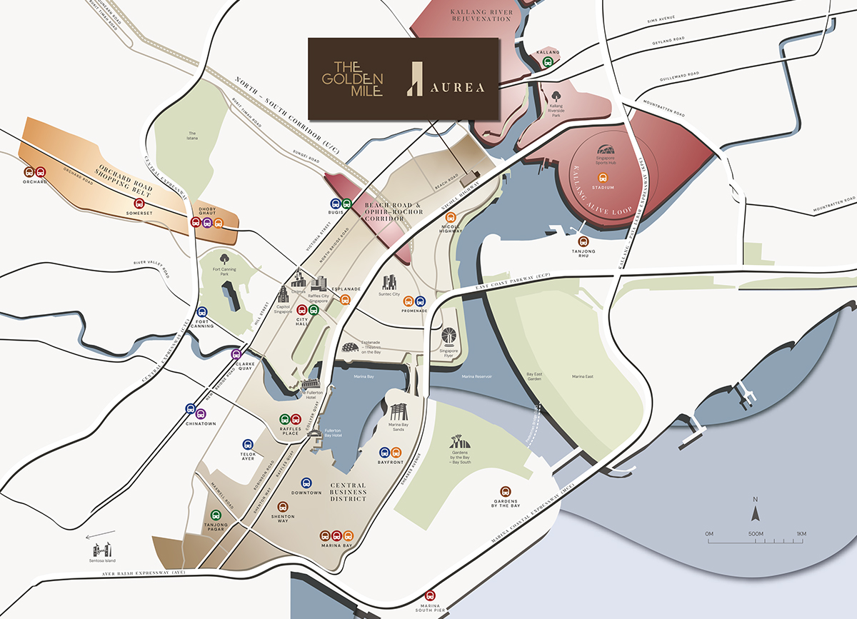 aurea location map